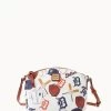 MLB Tigers Suki Crossbody Med Wristlet TIGERS -Online Sale Dooney & Bourke M1696G QUMWPATNTGRS