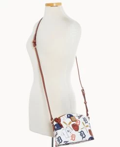 MLB Tigers Suki Crossbody Med Wristlet TIGERS -Online Sale Dooney & Bourke M1696G QUMWPATNTGRS ALT4