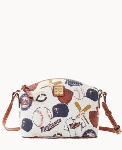 MLB Twins Suki Crossbody Med Wristlet TWINS -Online Sale Dooney & Bourke M1696G QUMWPATNTWNS 1