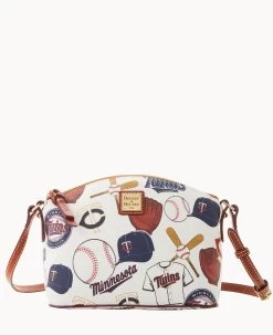 MLB Twins Suki Crossbody Med Wristlet TWINS -Online Sale Dooney & Bourke M1696G QUMWPATNTWNS 2