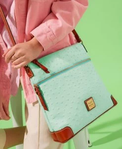 Ostrich Crossbody Plum Wine -Online Sale Dooney & Bourke OT264 ILD lifestyle 1