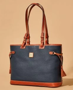 Pebble Grain Double Strap Tassel Bag Black Black -Online Sale Dooney & Bourke R0872 ILD lifestyle 1