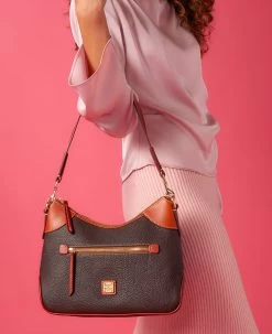 Pebble Grain Hobo Brown Tmoro -Online Sale Dooney & Bourke R1957A ILD lifestyle 1