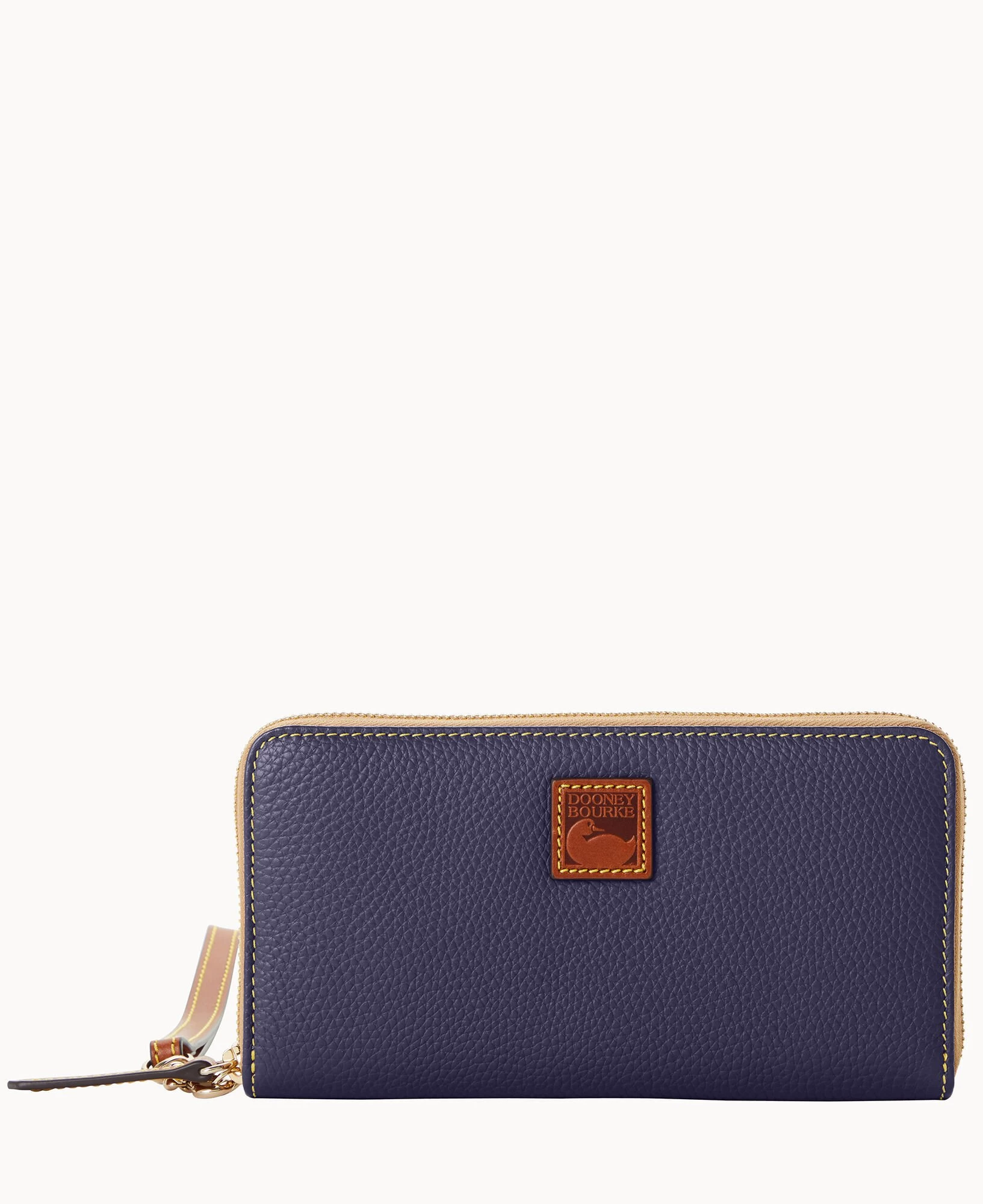 Pebble Grain Large Zip Around Wristlet Midnight Blue 6 Pebble Grain Large Zip Around Wristlet Midnight Blue - Image 4