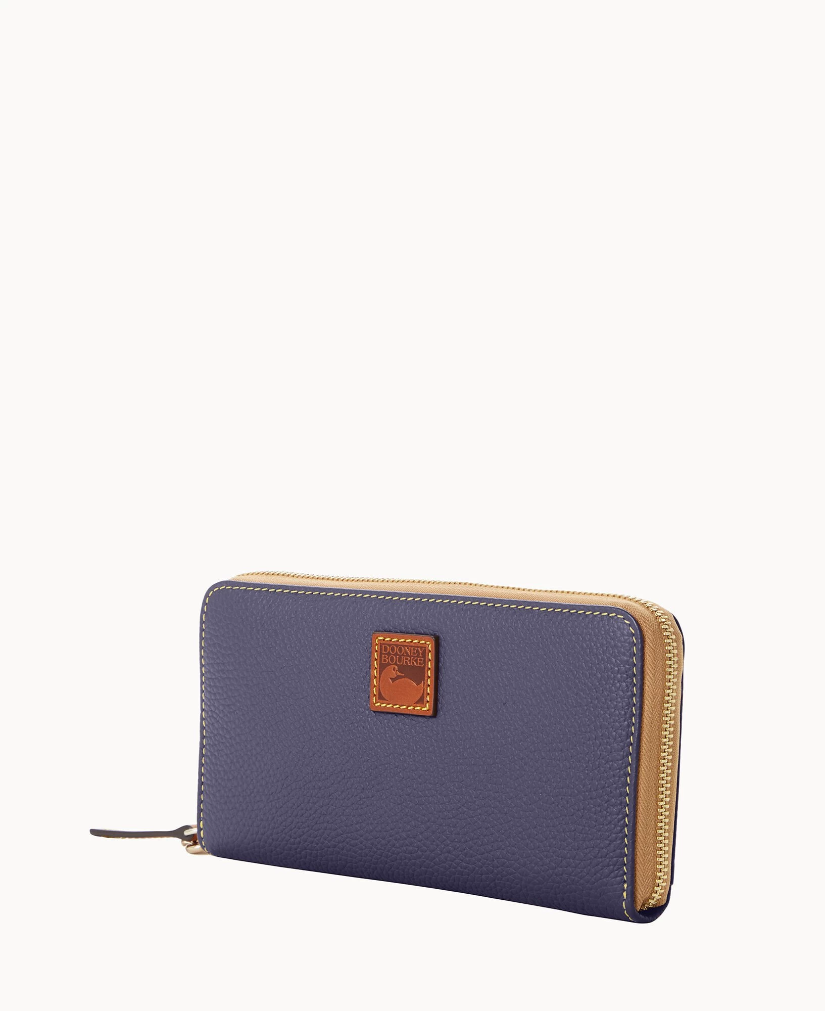 Pebble Grain Large Zip Around Wristlet Midnight Blue 7 Pebble Grain Large Zip Around Wristlet Midnight Blue - Image 5