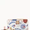 MLB Blue Jays Large Zip Around Wristlet BLUE JAYS -Online Sale Dooney & Bourke W0126G QUMWPATNBJAY