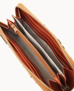 MLB Marlins Large Zip Around Wristlet MARLINS -Online Sale Dooney & Bourke W0126G QUMWPATNMRLN ALT2