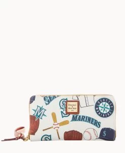 MLB Mariners Large Zip Around Wristlet MARINERS