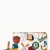 MLB Athletics Large Zip Around Wristlet ATHLETICS -Online Sale Dooney & Bourke W0126G QUMWPATNOAKA