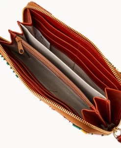 MLB Athletics Large Zip Around Wristlet ATHLETICS -Online Sale Dooney & Bourke W0126G QUMWPATNOAKA ALT2