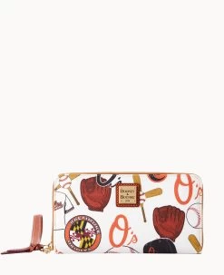 MLB Orioles Large Zip Around Wristlet ORIOLES 17 MLB Orioles Large Zip Around Wristlet ORIOLES -Online Sale Dooney & Bourke W0126G QUMWPATNORLS 2