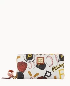 MLB Pirates Large Zip Around Wristlet PIRATES -Online Sale Dooney & Bourke W0126G QUMWPATNPRAT 2