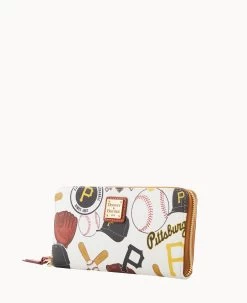 MLB Pirates Large Zip Around Wristlet PIRATES -Online Sale Dooney & Bourke W0126G QUMWPATNPRAT ALT1 1