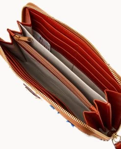 MLB Royals Large Zip Around Wristlet Royals -Online Sale Dooney & Bourke W0126G QUMWPATNRYLS ALT2 1