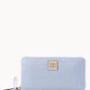 Saffiano Large Zip Around Wristlet Glacier Blue -Online Sale Dooney & Bourke W0126G SI3FSI3F0002
