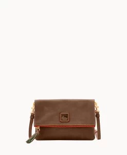 Florentine Foldover Zip Crossbody Natural -Online Sale Dooney & Bourke W0173D SCELSCEL