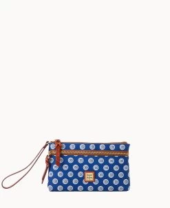 MLB Cubs Double Zip Wristlet Chicago Cubs -Online Sale Dooney & Bourke W0174G MJBUPATNCUBS 2