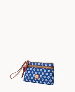 MLB Cubs Double Zip Wristlet Chicago Cubs -Online Sale Dooney & Bourke W0174G MJBUPATNCUBS ALT1 1