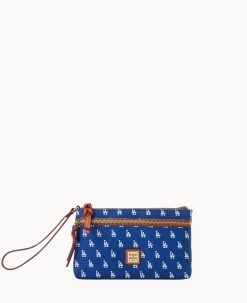 MLB Dodgers Double Zip Wristlet Los Angeles Dodgers