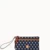 MLB Yankees Double Zip Wristlet New York Yankees -Online Sale Dooney & Bourke W0174G MJNVPATNYANK