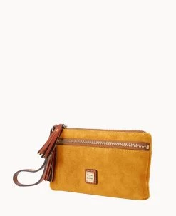 Suede Double Zip Wristlet Chamois -Online Sale Dooney & Bourke W0174G SUCHPATN ALT1 1