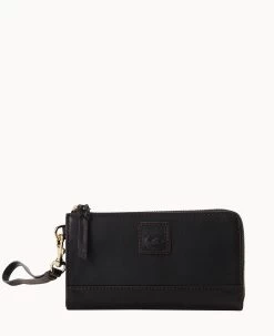 Florentine Folded Zip Wristlet Black Black -Online Sale Dooney & Bourke W0177D SCBLSCBL 2