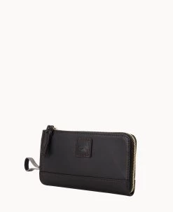 Florentine Folded Zip Wristlet Black Black -Online Sale Dooney & Bourke W0177D SCBLSCBL ALT1 1