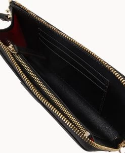 Florentine Folded Zip Wristlet Black Black -Online Sale Dooney & Bourke W0177D SCBLSCBL ALT2
