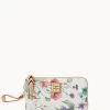 Botanical Collection Folded Zip Wristlet White 2 Botanical Collection Folded Zip Wristlet White -Online Sale Dooney & Bourke W0177G BZWHSVNA