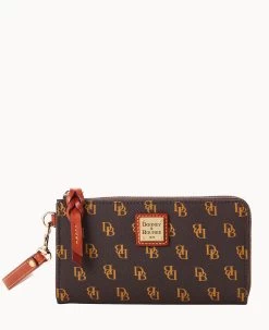 Gretta Folded Zip Wristlet Bone -Online Sale Dooney & Bourke W0177G NGBMPATN