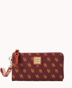 Gretta Folded Zip Wristlet Bone -Online Sale Dooney & Bourke W0177G NGBXPATN