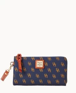 Gretta Folded Zip Wristlet Bone -Online Sale Dooney & Bourke W0177G NGNVPATN