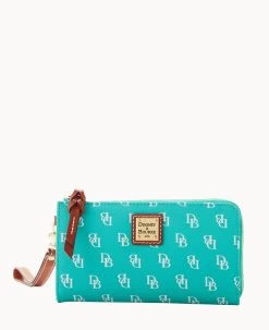 Gretta Folded Zip Wristlet Bone -Online Sale Dooney & Bourke W0177G NGSEPATN