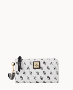 Gretta Folded Zip Wristlet Bone -Online Sale Dooney & Bourke W0177G NGWHPABL