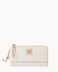 Saffiano Folded Zip Wristlet Black -Online Sale Dooney & Bourke W0177G SIECSIEC