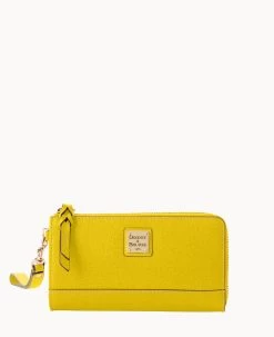 Saffiano Folded Zip Wristlet Black -Online Sale Dooney & Bourke W0177G SIFOSIFO