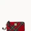 Tartan Folded Zip Wristlet Red -Online Sale Dooney & Bourke W0177G TTRDPABL