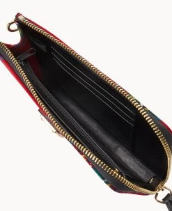 Tartan Folded Zip Wristlet Red -Online Sale Dooney & Bourke W0177G TTRDPABL ALT2