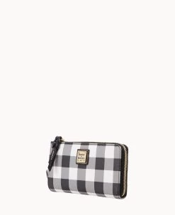 Tucker Folded Zip Wristlet Black -Online Sale Dooney & Bourke W0177G TUBLPABL ALT1 1