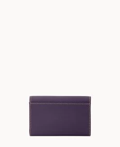 Pebble Grain Flap Wallet Plum Wine -Online Sale Dooney & Bourke W0195G AWXPPATN ALT3