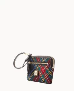 Tartan Zip Around Wristlet Black -Online Sale Dooney & Bourke W0257G TTBLPABL ALT1 1