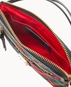 Tartan Zip Around Wristlet Black -Online Sale Dooney & Bourke W0257G TTBLPABL ALT2 1