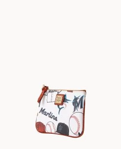 MLB Marlins Stadium Wristlet MARLINS -Online Sale Dooney & Bourke W0279G QUMWPATNMRLN ALT1 1