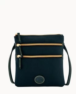 Nylon North South Triple Zip Navy 32 Nylon North South Triple Zip Navy -Online Sale Dooney & Bourke W0298G INBLPABL