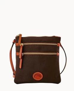 Nylon North South Triple Zip Navy 40 Nylon North South Triple Zip Navy -Online Sale Dooney & Bourke W0298G INBMPATN