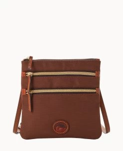 Nylon North South Triple Zip Navy 38 Nylon North South Triple Zip Navy -Online Sale Dooney & Bourke W0298G INBNPATN