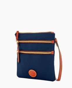 Nylon North South Triple Zip Navy 24 Nylon North South Triple Zip Navy -Online Sale Dooney & Bourke W0298G INNVPATN ALT1