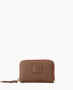Florentine Large Zip Around Credit Card Case Natural -Online Sale Dooney & Bourke W0322D SCELSCEL