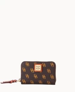 Gretta Large Zip Around Credit Card Case Ivy -Online Sale Dooney & Bourke W0322G NGBMPATN