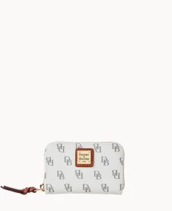 Gretta Large Zip Around Credit Card Case Ivy -Online Sale Dooney & Bourke W0322G NGBOPATN